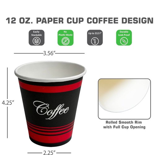 Premium coffee cups - oz.,